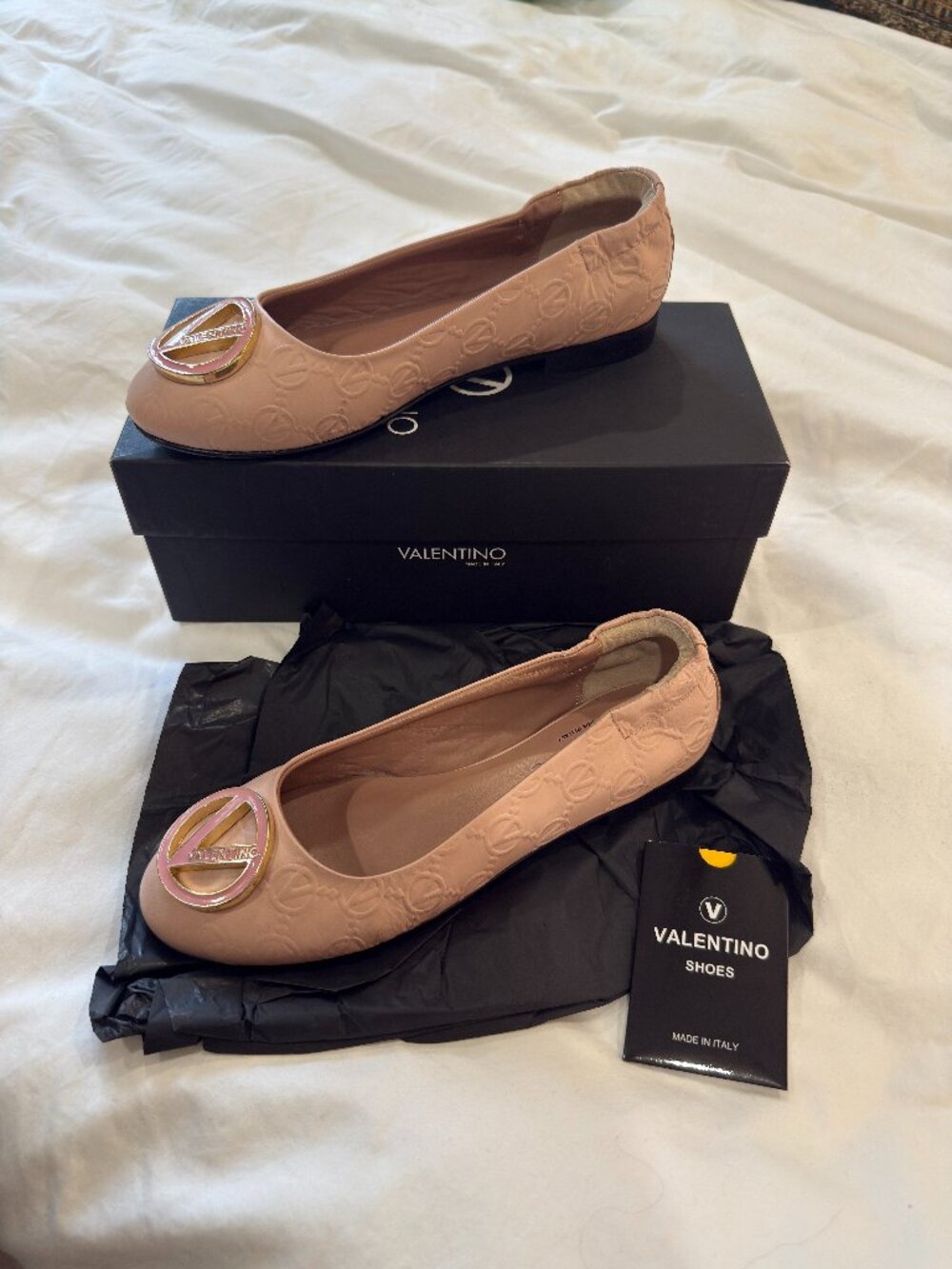 Valentino by Mario Valentino Calliope Leather Flat - Size 8